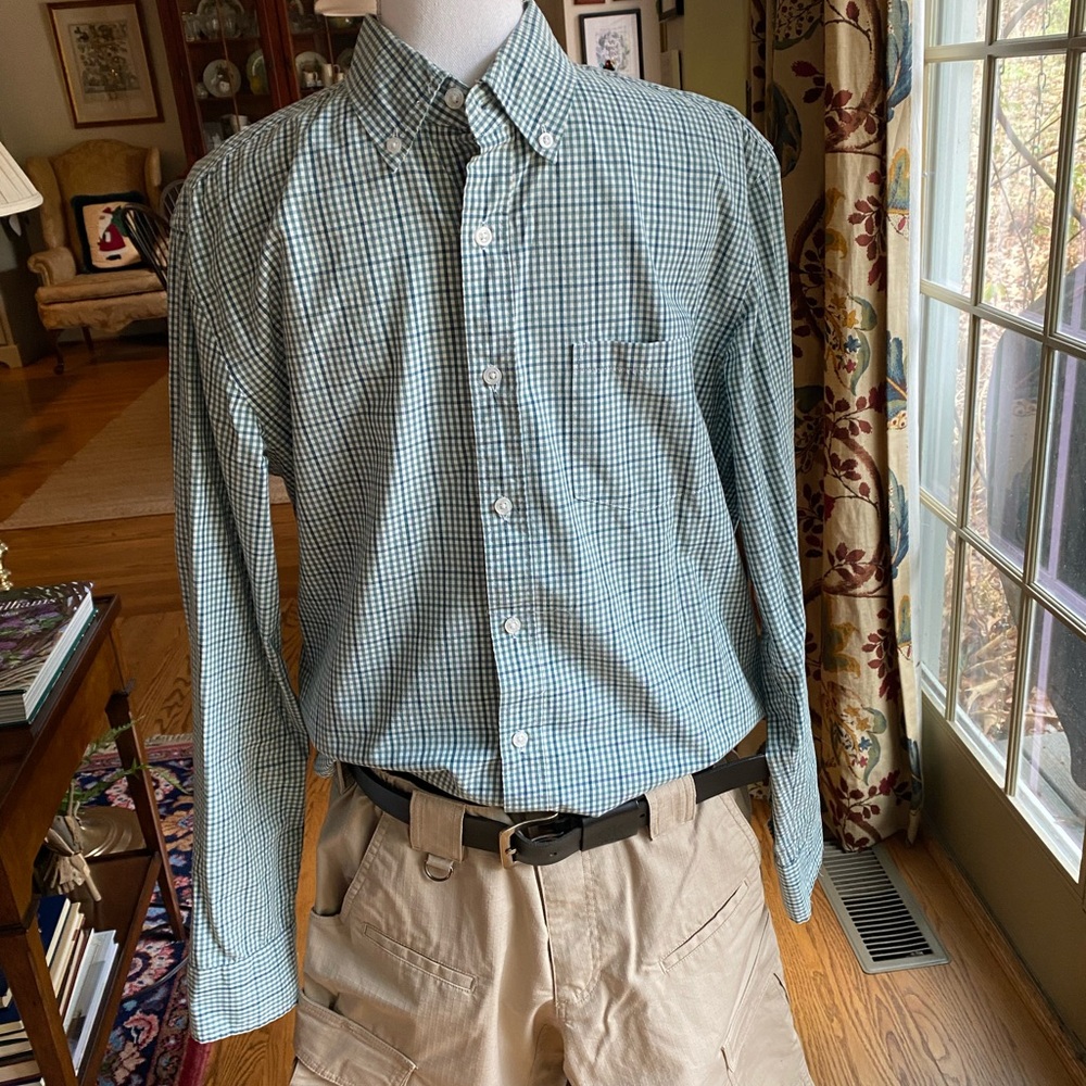 J Crew Men’s Green Checked Shirt